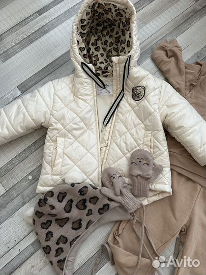 Костюм и куртка на девочку 92