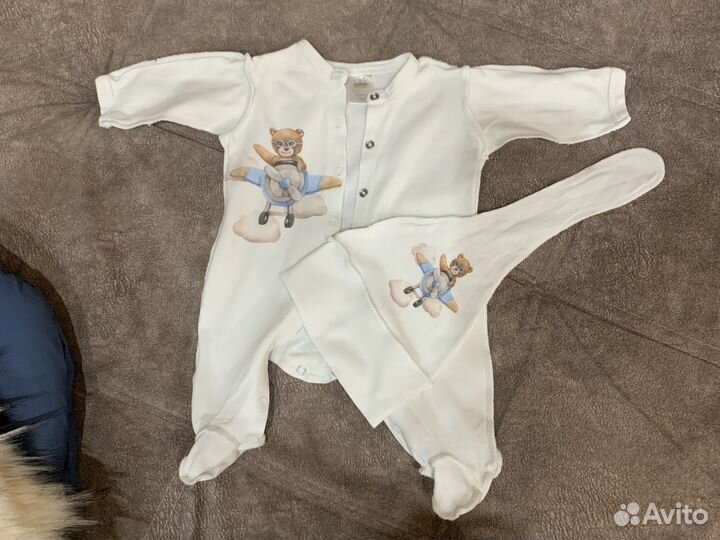 Конверт на выписку, Комплект зимний на мальчика