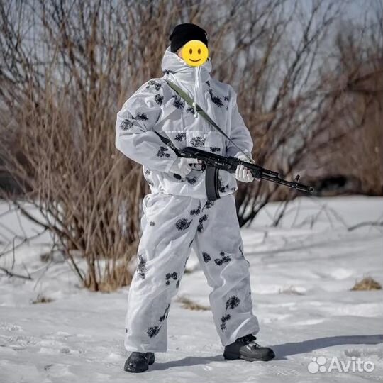 Белый маскхалат (маскировочный костюм) Клякса