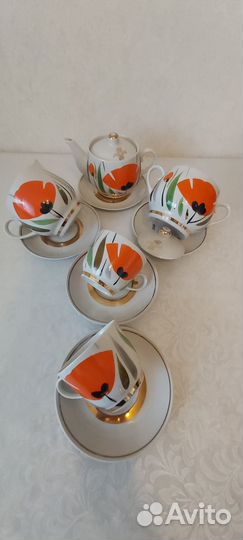 Чайный фарфоровый сервиз СССР 