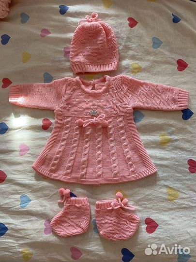 Комплект из гипоаллергенной турецкой пряжи р68-74