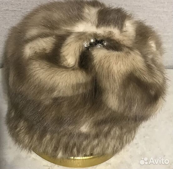 Шерстяные шапка и варежки freya, норковая шапка