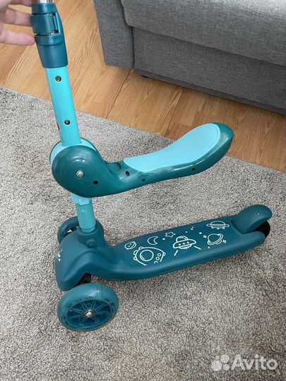 Самокат детский с сиденьем