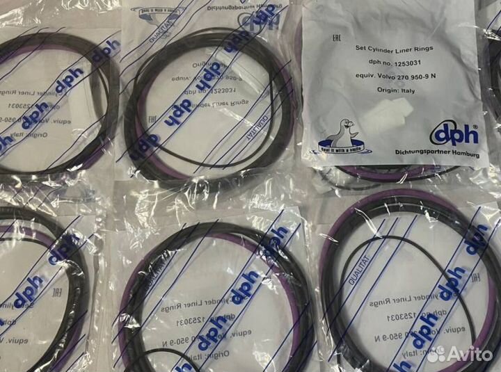 Комплект уплотнительных колец гильзы RVI Dxi13, Vo