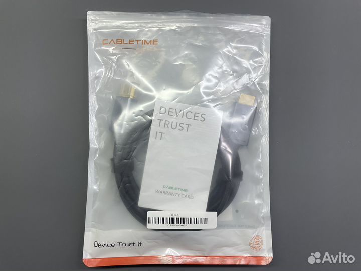 Кабель-адаптер cabletim с Displayport на hdmi 1.8м