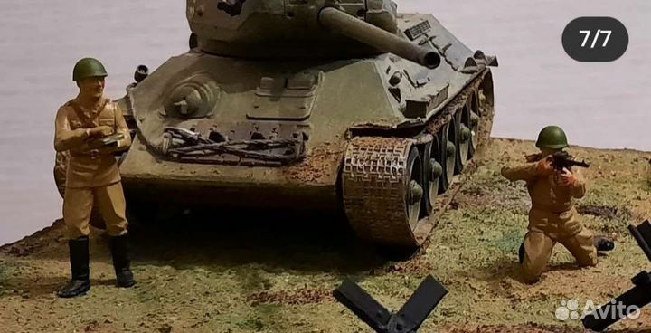 Диорама 1/35.Советский Т-34 и экипаж