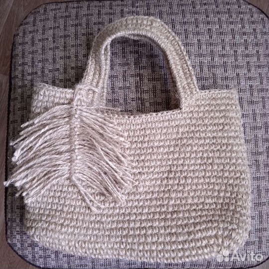 Cумка ручной работы из джута