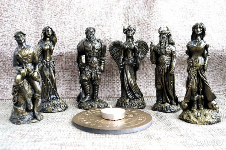 Скандинавские Боги 13см. Статуэтки.Один.Тор. Фрейя