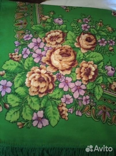 Павловопосадский платок шерсть 95/95 см