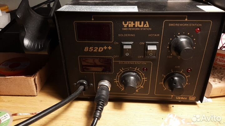 Паяльная станция 852D++ и ещё 2 паяльника к ней