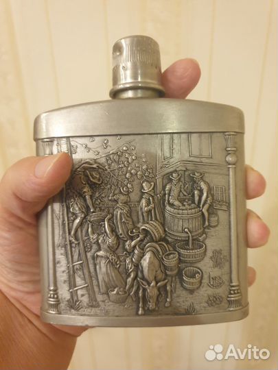 Фляжка из нержавейки карманная бу