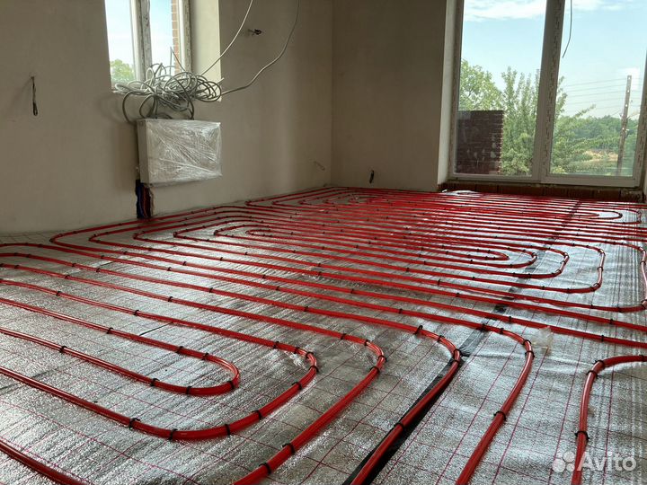 Монтаж отопления под ключ. Теплый пол