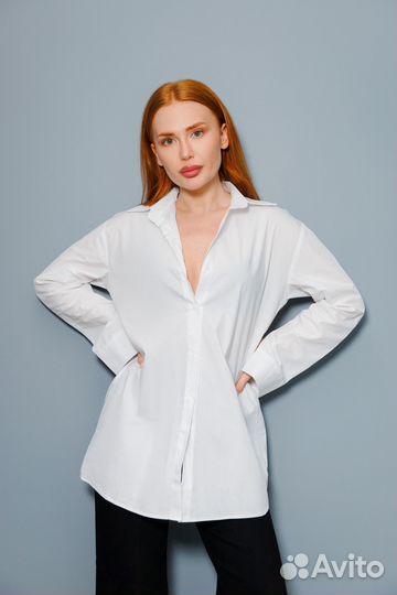 Рубашка женская прямая (зеленая, белая, бежевая)