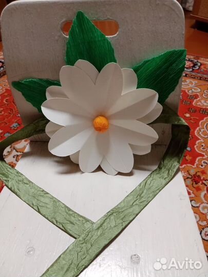 Цветы из ткани/бумаги ручной работы