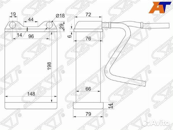 Радиатор отопителя салона toyota land cruiser prad