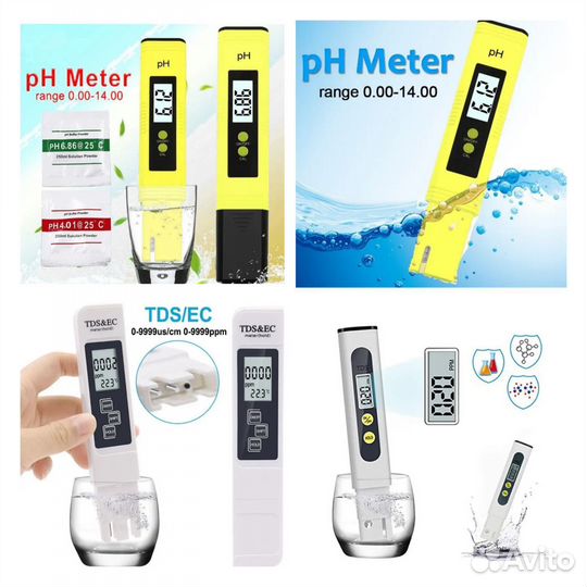 PH метр TDS метр Солемер Тестер качества воды