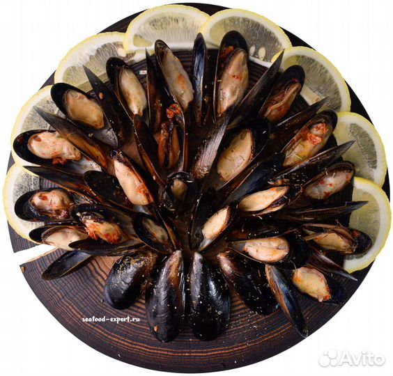 Мидии (в раковине, в томат.-чесноч. соусе), 500 гр