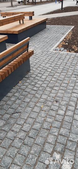 Брусчатка тротуарная. Пилено-колотая