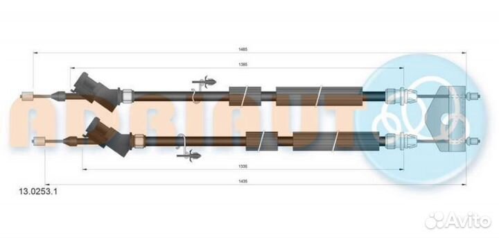 Adriauto 1302531 AD13.0253.1 1525803 трос ручника\