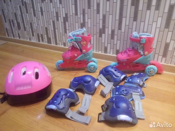 Роликовые коньки детские раздвижные