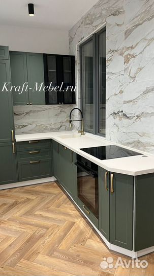 Кухонный гарнитур Квадро Оливково-Зелёный