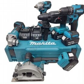 Набор инструмент Makita 5в1 циркулярка 4 Батареи