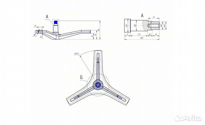 Крестовина стиральной машины LG