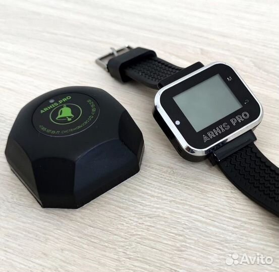 Кнопка вызова официанта модель Бургер с часами