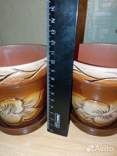 Цветочные керамические горшки