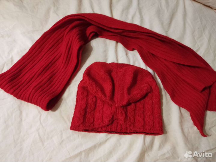 Женский шарф и шапка