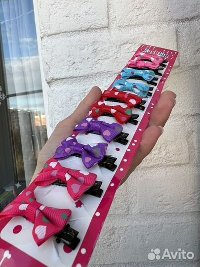Заколки бантики для девочек в сад/школу