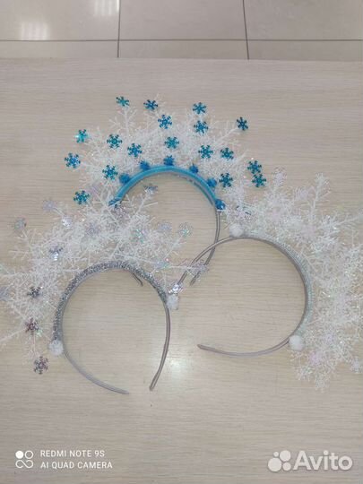 Ободок резинки снежинка