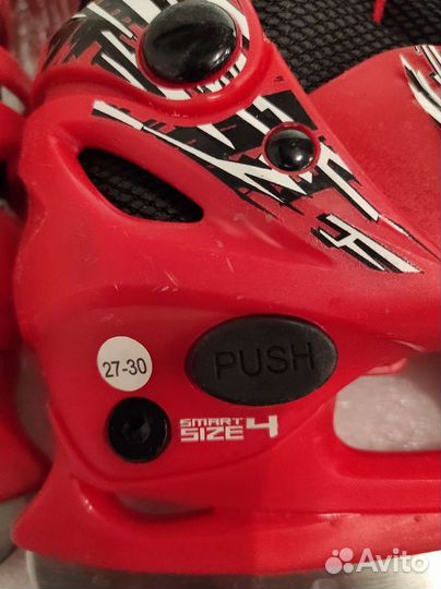 Коньки детские раздвижные размер 27-30