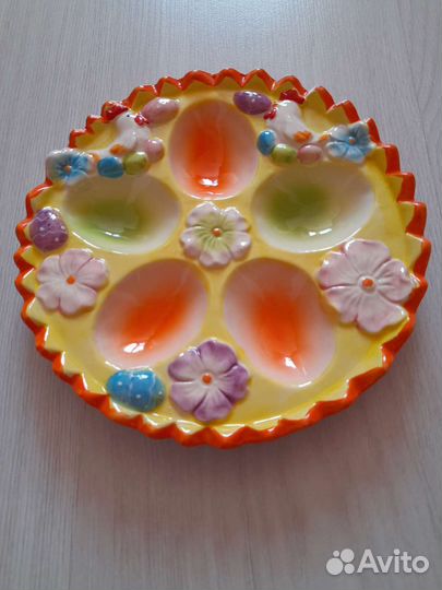 Тарелка для 5 яиц, квадратные тарелки белые 3 шт