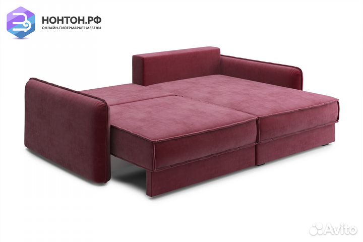 Диван угловой тик-так Антей бордовый