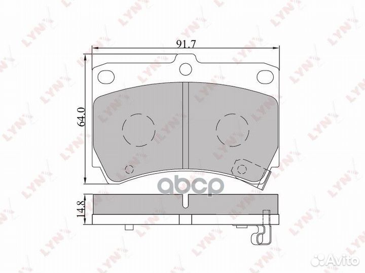 Колодки тормозные дисковые перед mazda 323