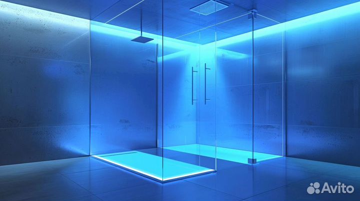 Стеклянные душевые перегородки