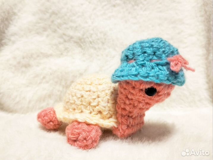 Черепаха из плюшевой пряжи