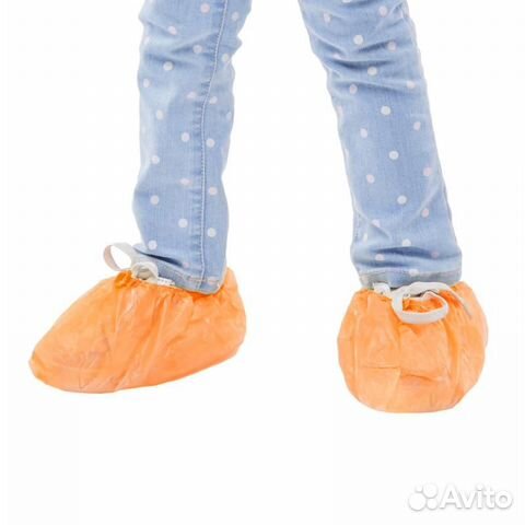 Бахилы EleGreen Детские Стандарт оранжевые, 2 г/па