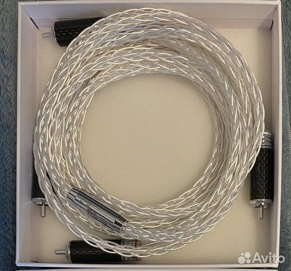 Аудиокабель посеребренный RCA