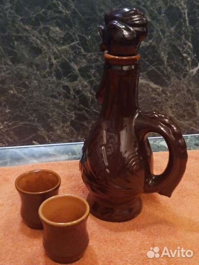 Графин штоф керамический со стопками