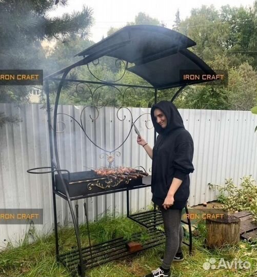 Мангал с крышей