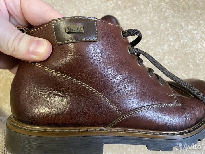 Полуботинки мужские зимние Rieker кожа