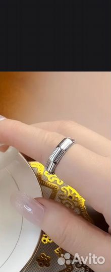 Серебряное кольцо девятигранник