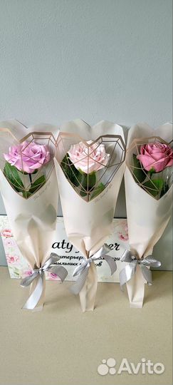 Мыльные букеты, розы, цветы из мыла, 8 марта