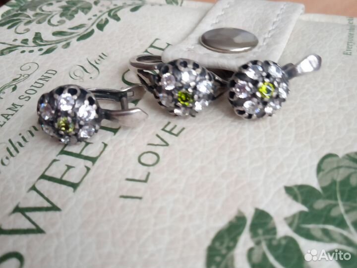 Броши, набор (кольцо+ серьги)