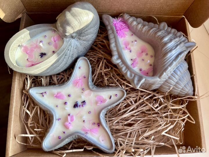 Свечи, шкатулки из гипса, ручная работа