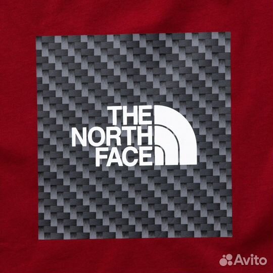 Мужская бордовая футболка The North Face хлопок