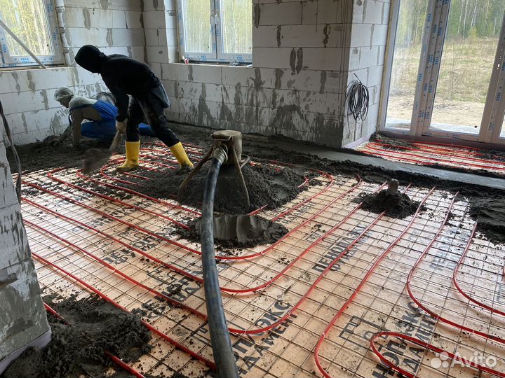 Полусухая стяжка механизированная