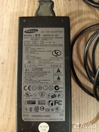 Блок питания Samsung, 14.0 v, 3.0 A